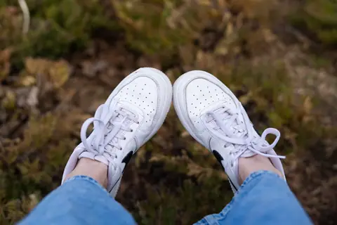 White sneakers